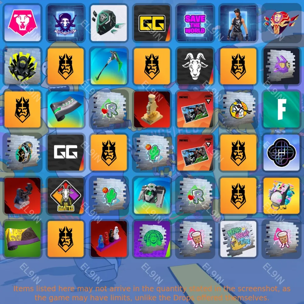 🎈Fortnite📢Twitch Drops📈42 items + 🎁