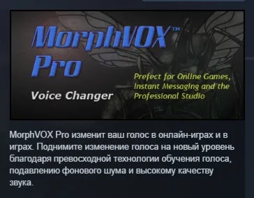 MorphVOX Pro 5 - Voice Changer АВТОДОСТАВКА STEAM РОССИЯ