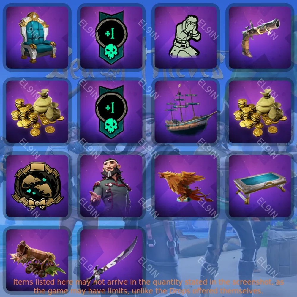 🚀Sea of Thieves📈Twitch Drops💫14 items + 🎁