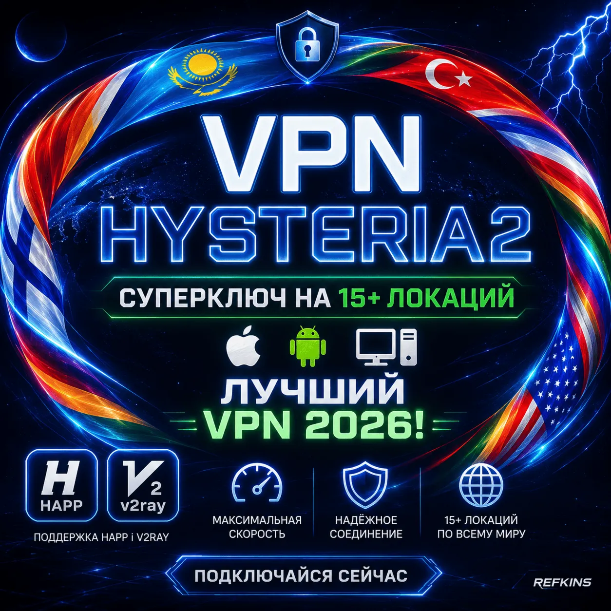 VPN VLESS HAPP HYSTERIA V2RAY USA TURKEY INDIA GERMANY RUSSIA NETHERLANDS ENGLAND