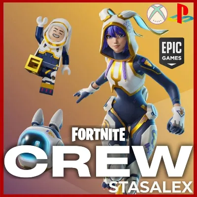 FORTNITE ОТРЯД (CREW) 1 МЕСЯЦ + БОЕВОЙ ПРОПУСК + 800 V-BUCKS