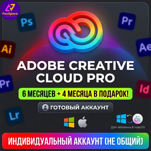 Adobe creative cloud PRO Подписка на 6 месяцев/ Готовый акка