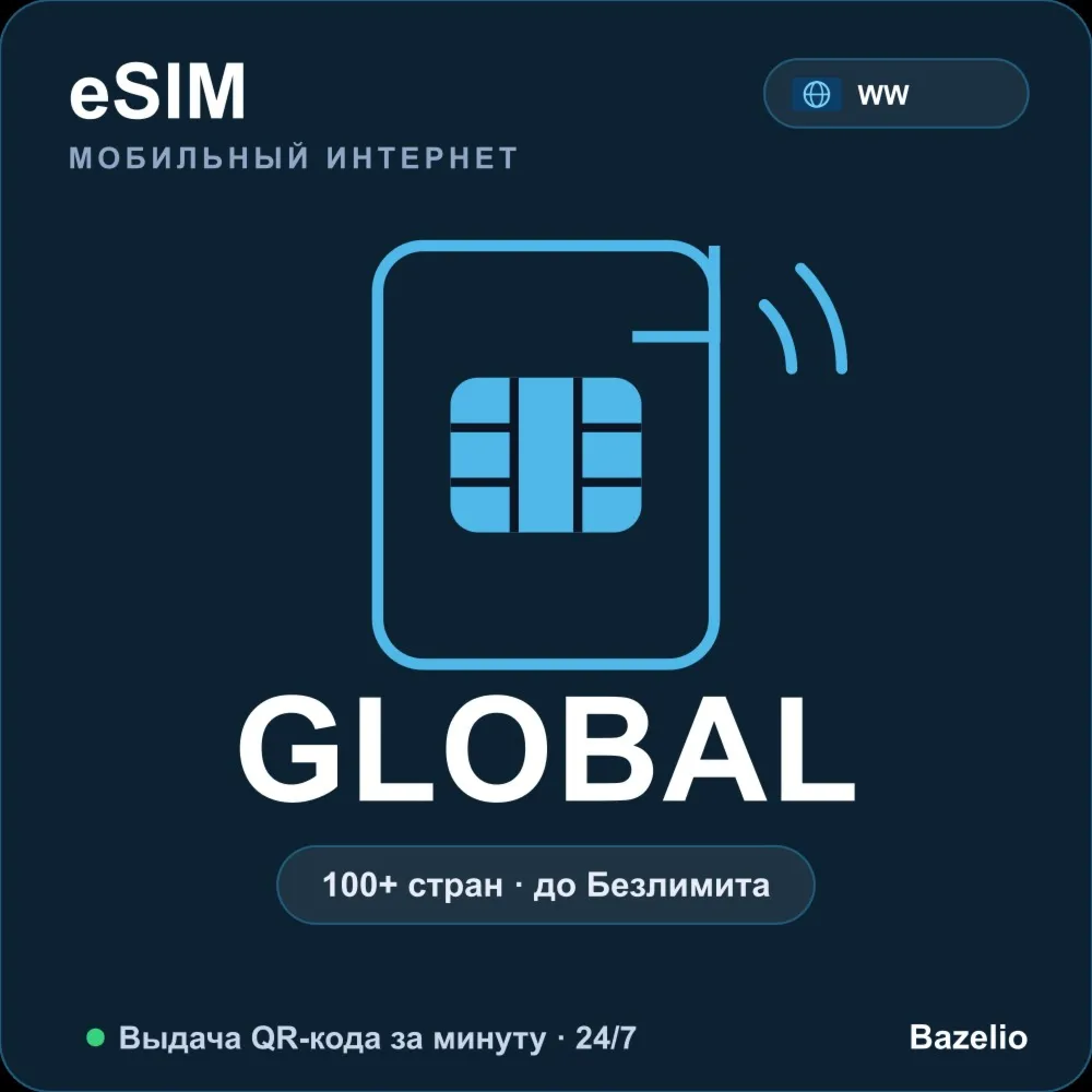 eSIM Global — мобильный интернет в 100+ странах мира, от 1 ГБ до безлимита