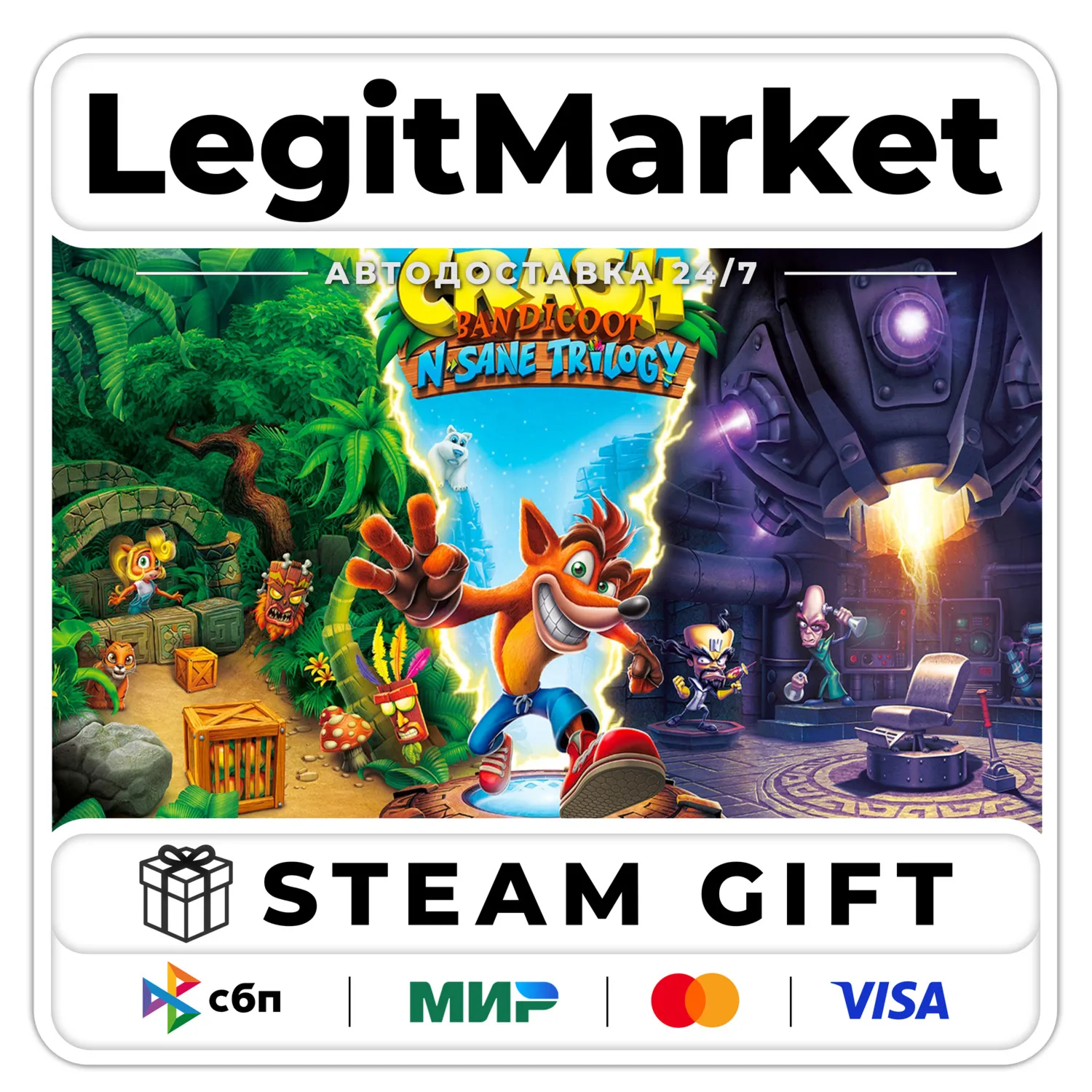 Crash Bandicoot N. Sane Trilogy / Steam AUTO / RU+WORLD