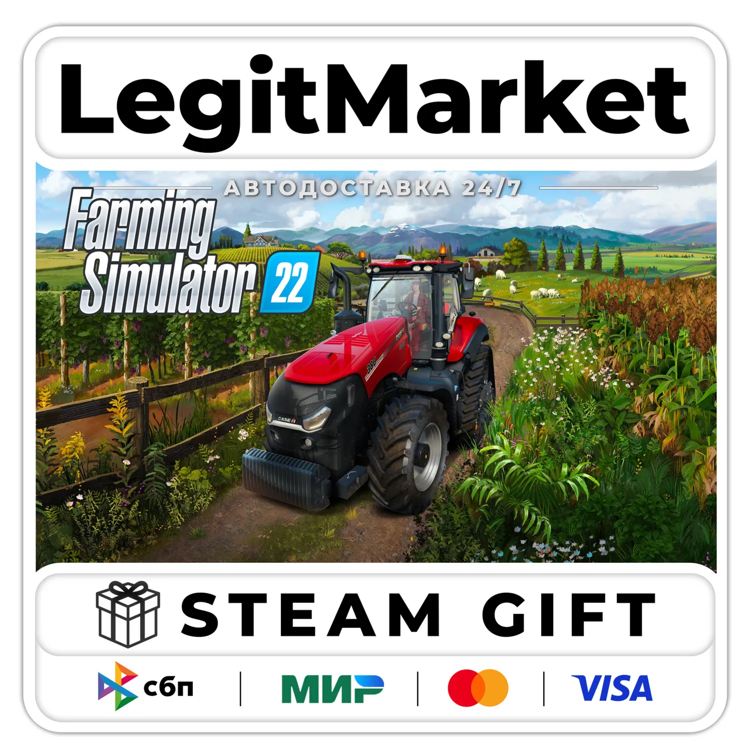 Farming Simulator 22 / Steam АВТО / РУ + МИР