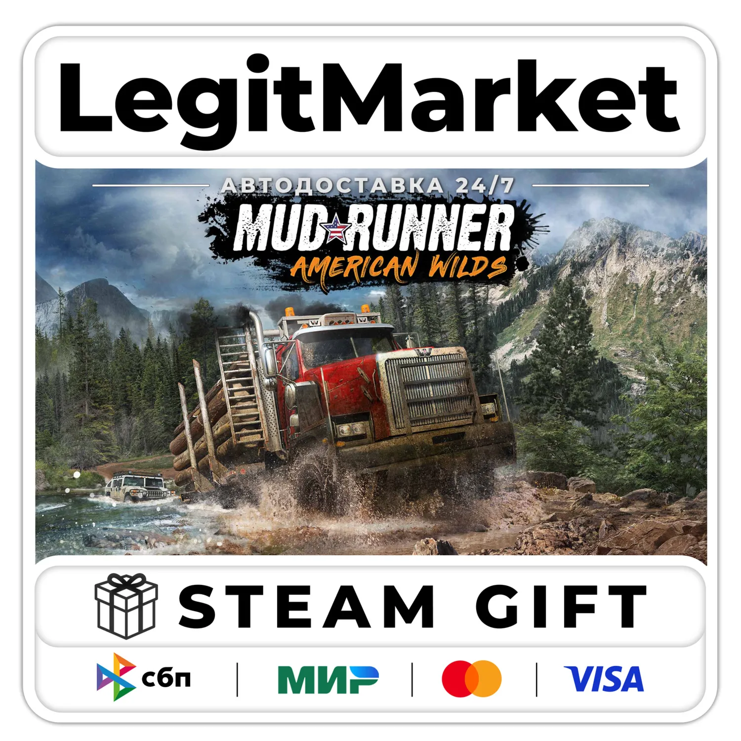 MudRunner American Wilds Edition / Steam АВТО / РУ + МИР