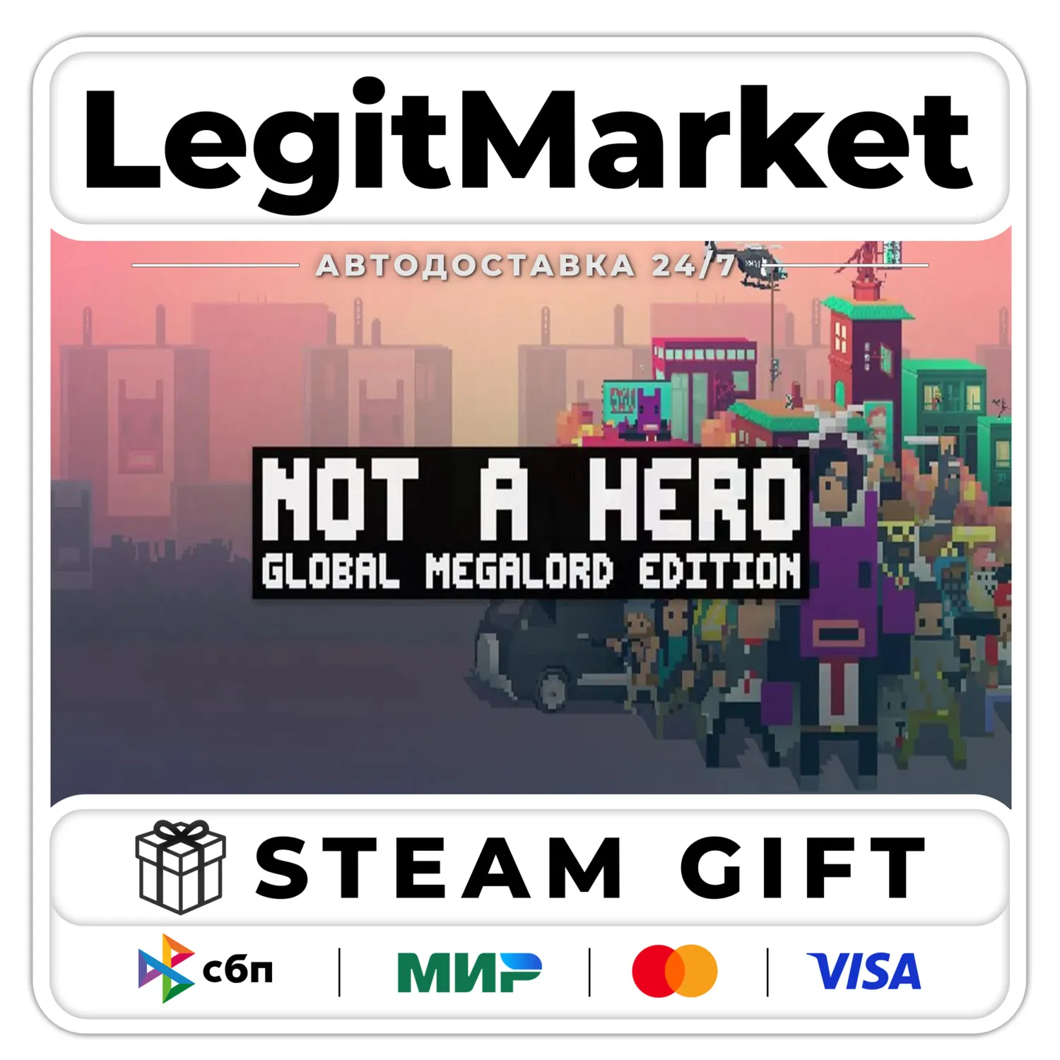 NOT A HERO : GLOBAL MEGALORD EDITION / Steam АВТО / РУ + МИР