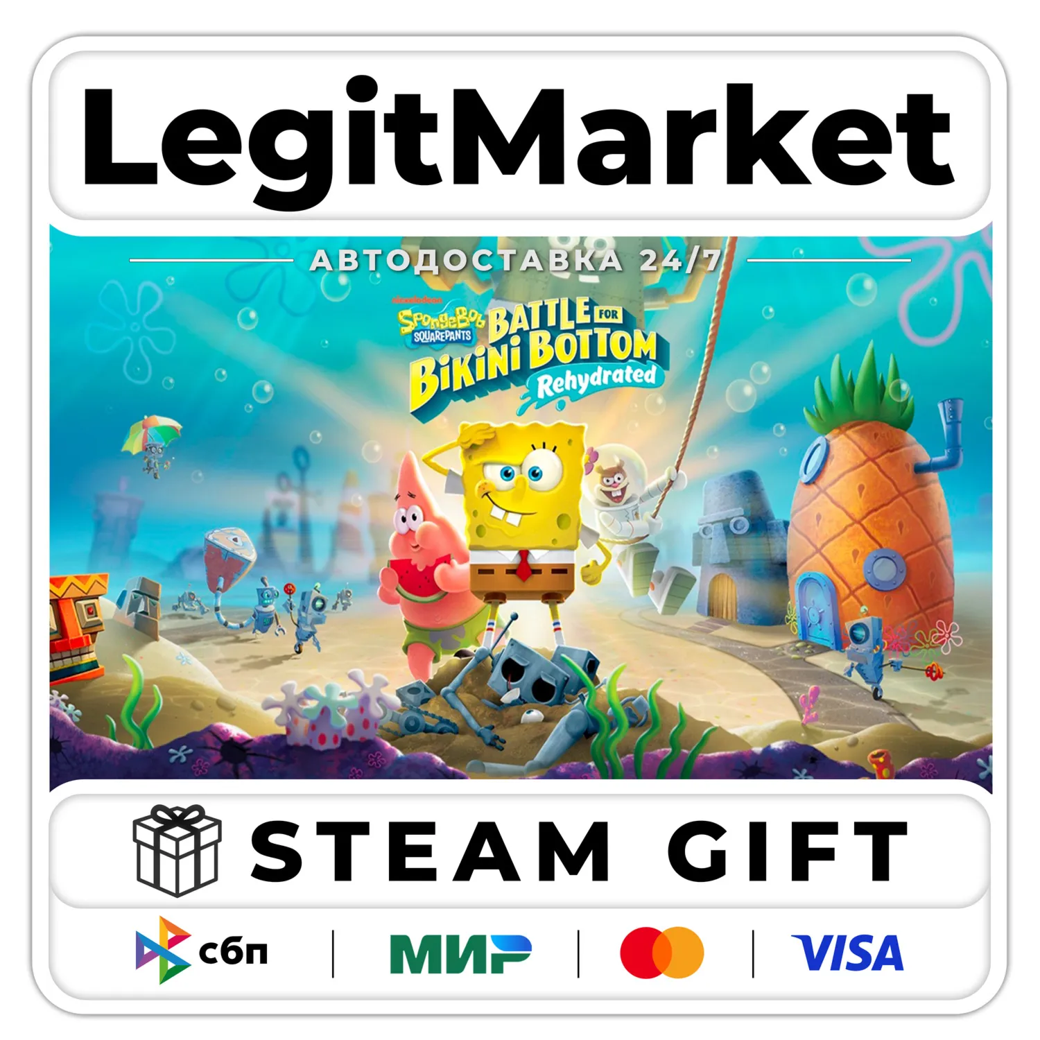 SpongeBob SquarePants: Battle for Bikini Bottom - Rehydrated / Steam AUTO / RU + WORL
