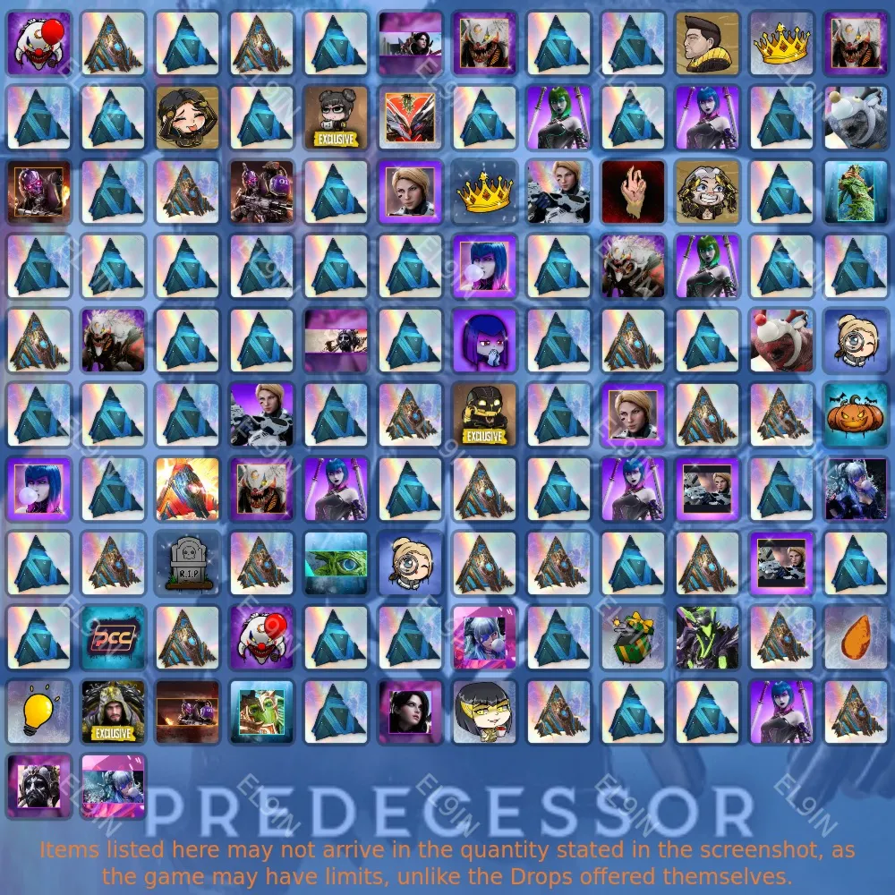 🧨Predecessor⚜️Twitch Drops🎈122 items + 🎁