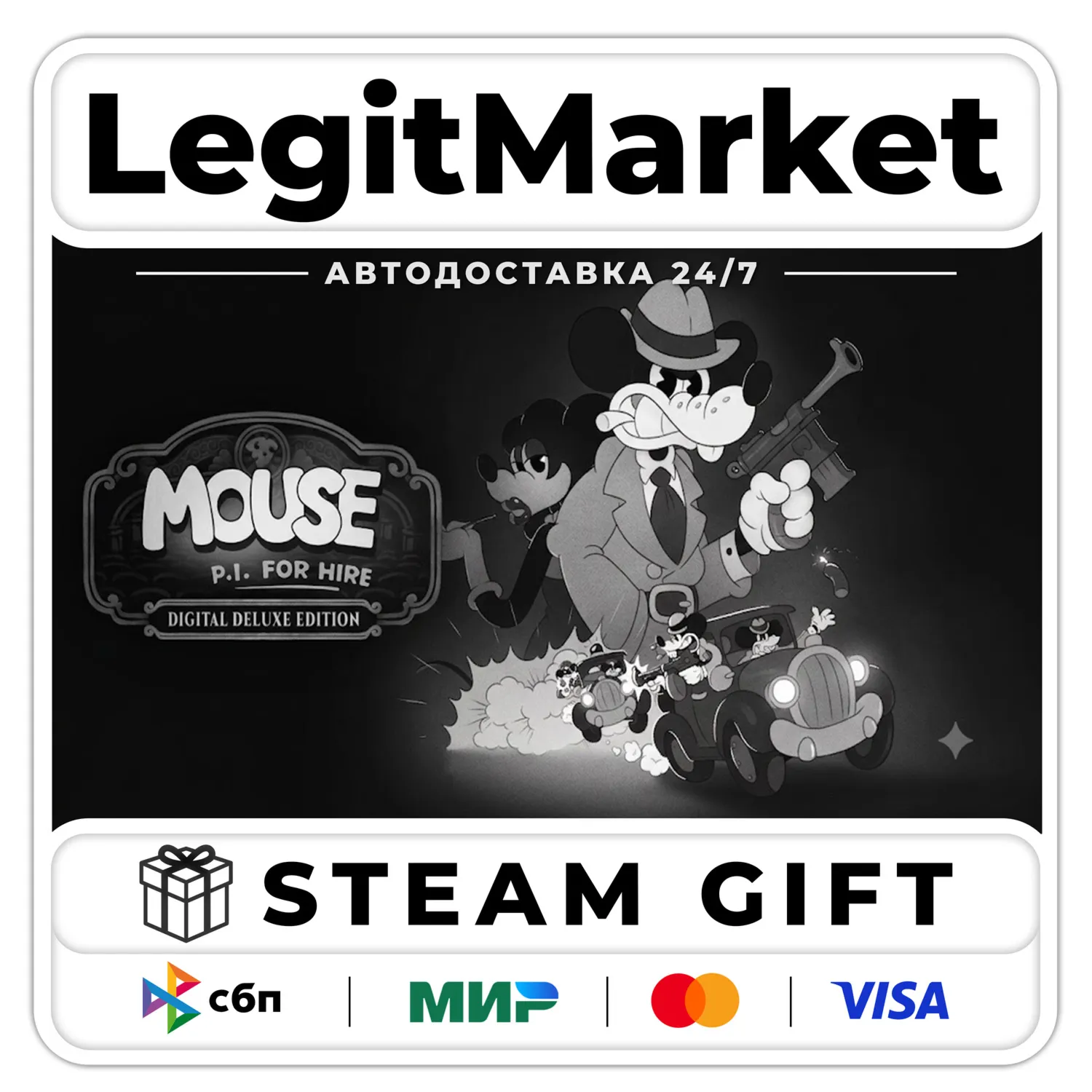 MOUSE: P.I. For Hire Digital Deluxe Edition / Steam AUTO / RU + WORLD