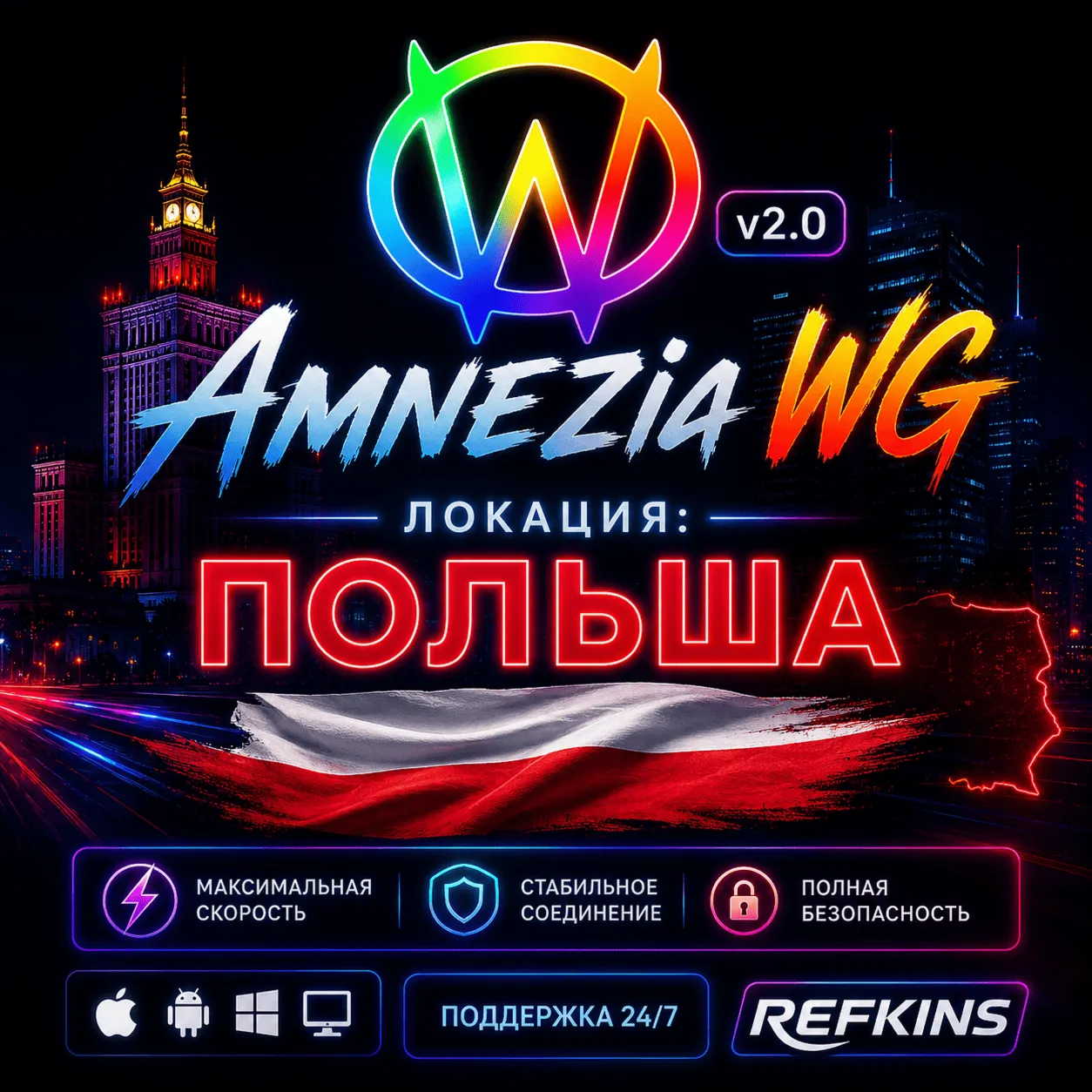 VPN AMNEZIA 2.0 PRIVATE POLAND AMNEZIAWG UNLIMITED PREMIUM ROUTER KEENETIC MICROTIK