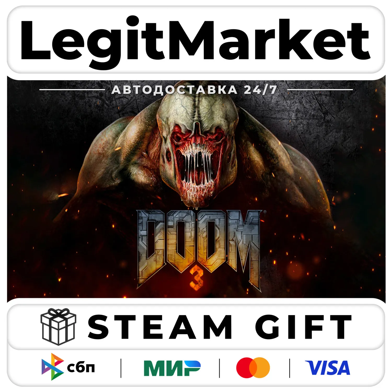 DOOM 3 / Steam АВТО / РУ + МИР