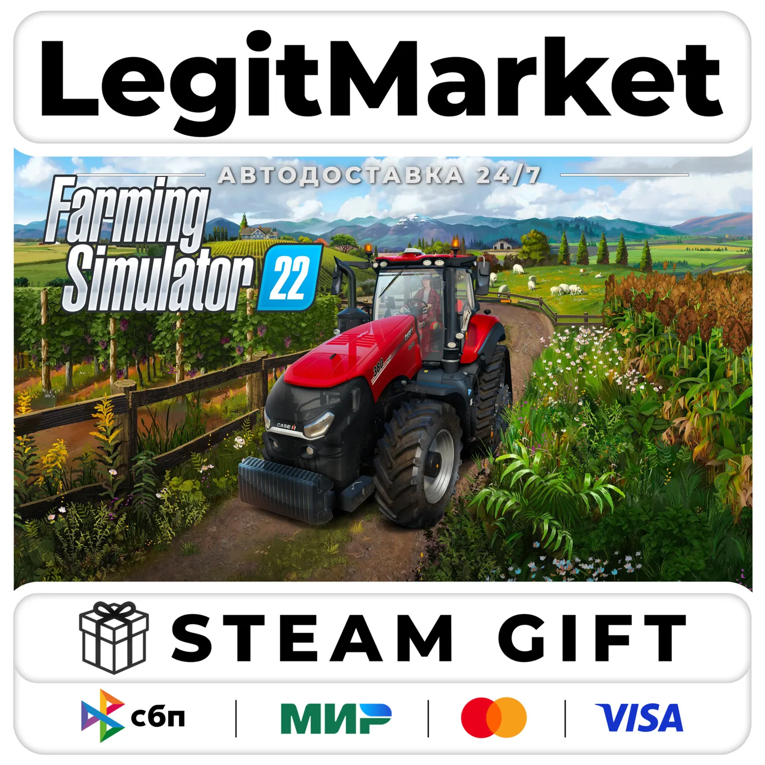 Farming Simulator 22 / Steam АВТО / РУ + МИР