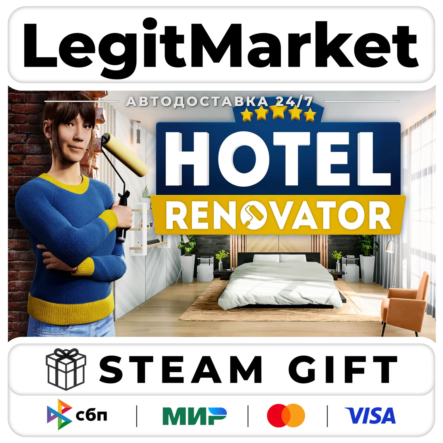 Hotel Renovator / Steam АВТО / РУ + МИР
