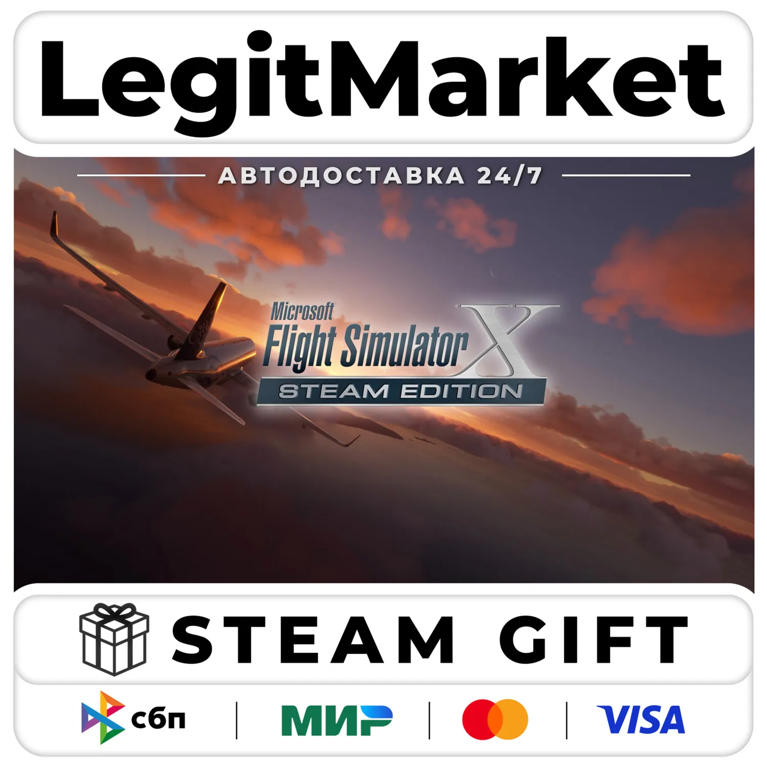 Microsoft Flight Simulator X: Steam Edition / Steam Авто / РУ + МИР