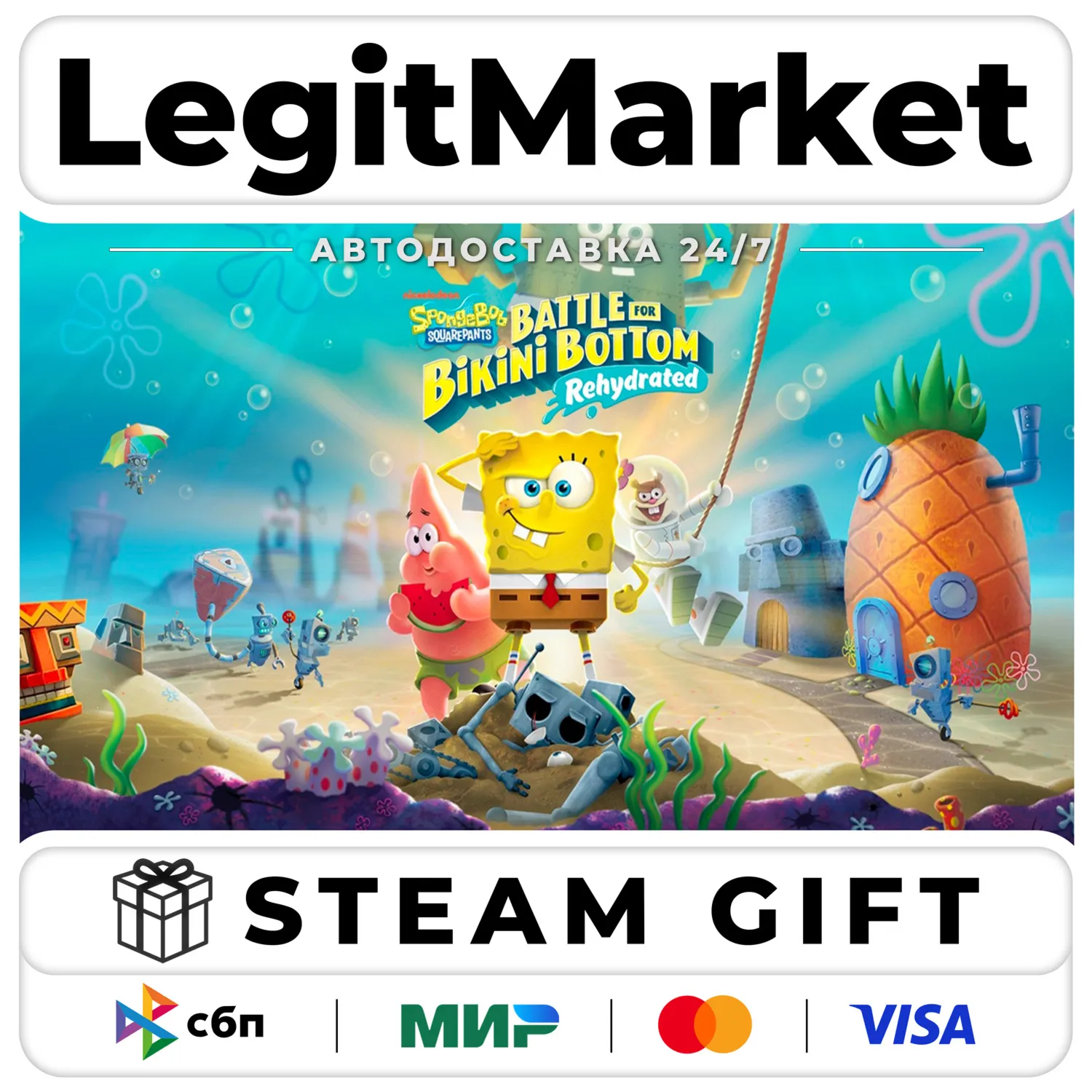 SpongeBob SquarePants: Battle for Bikini Bottom - Rehydrated / Steam AUTO / RU + WORL