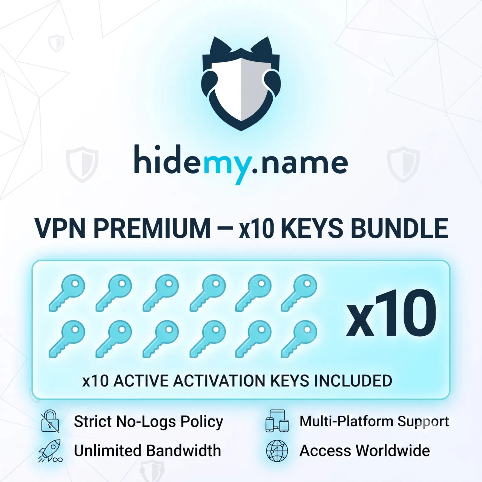 HideMy.name VPN Premium – набор ключей x10 | Каждый на 1 день | Мгновенная доставка