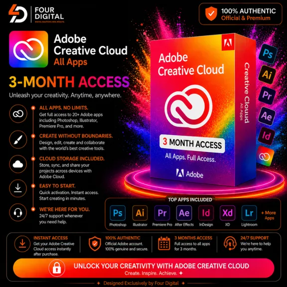 Adobe Creative Cloud Pro (3 месяца) — полная гарантия &amp; 