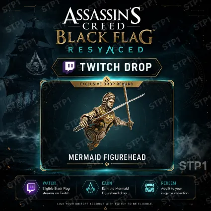 Assassin's Creed Black Flag Resynced — носовая фигура «Русалка» | Twitch Drop