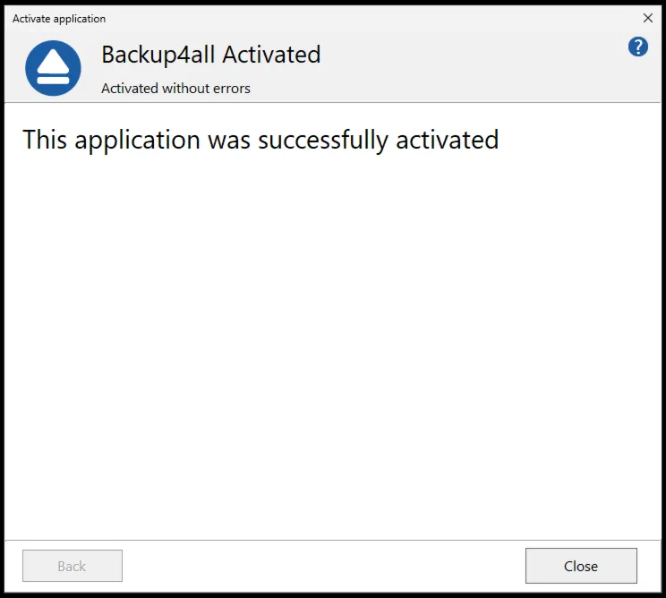 Backup4all Lite 9.9 Ключ продукта