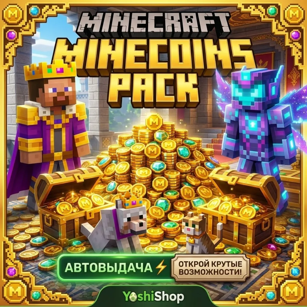 ⭐️ЛУЧШАЯ ЦЕНА · МАЙНКОИНЫ МАЙНКРАФТ · MINECRAFT Mineсoins Pack · АВТО