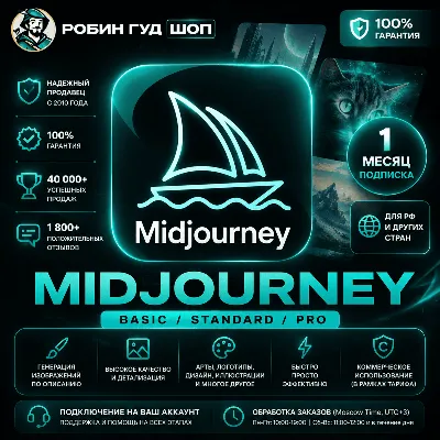 MIDJOURNEY BASIC / STANDARD / PRO | 1 МЕСЯЦ | НА ВАШ АККАУНТ