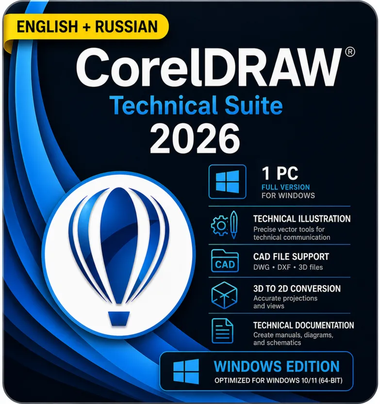 CorelDRAW Technical Suite 2026 – Пожизненная лицензия | Полная версия | Мгновенная до