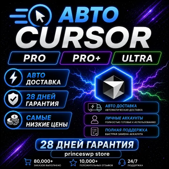 ⚡ АВТО 24/7 | Cursor Pro / Pro+ / Ultra – 1 месяц | Личный а