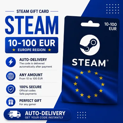 Подарочная карта Steam Европа 10–100 EUR | Автодоставка