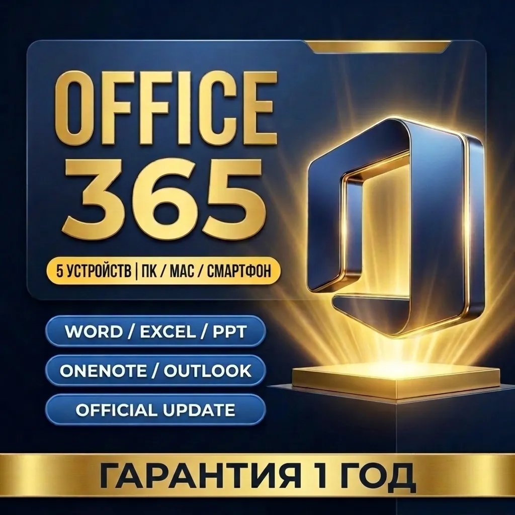 Microsoft Office 365 Аккаунт — 5 Устройств | 1 Год