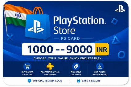 PlayStation (PSN) 1000–9000 INR (Рупии) Индия