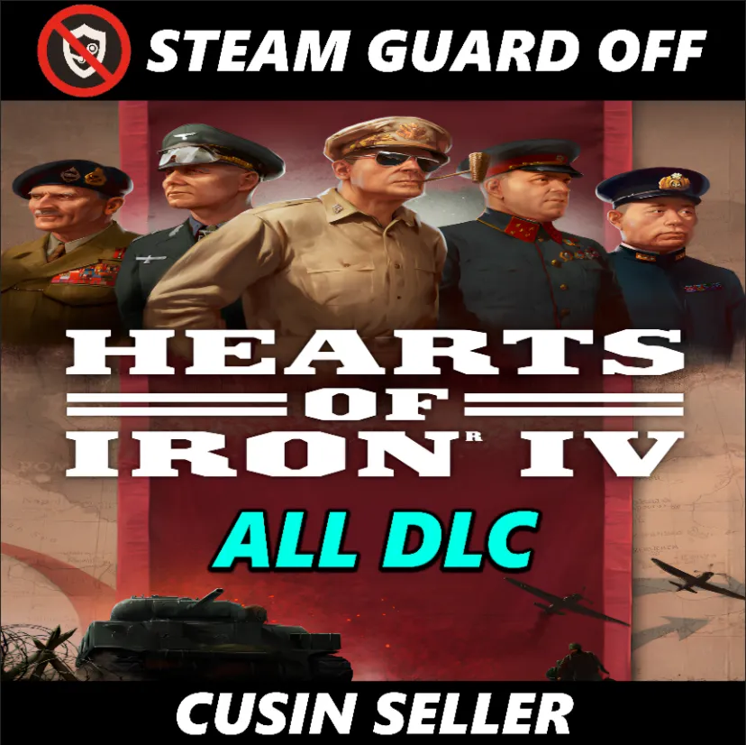  Hearts of Iron IV + ВСЕ DLC | Оффлайн аккаунт | Без Guard