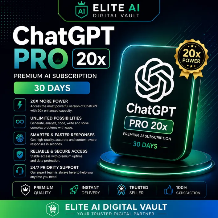 ChatGPT Pro 20x | Премиум AI Подписка | Доступ на 30 Продление на существующий аккау