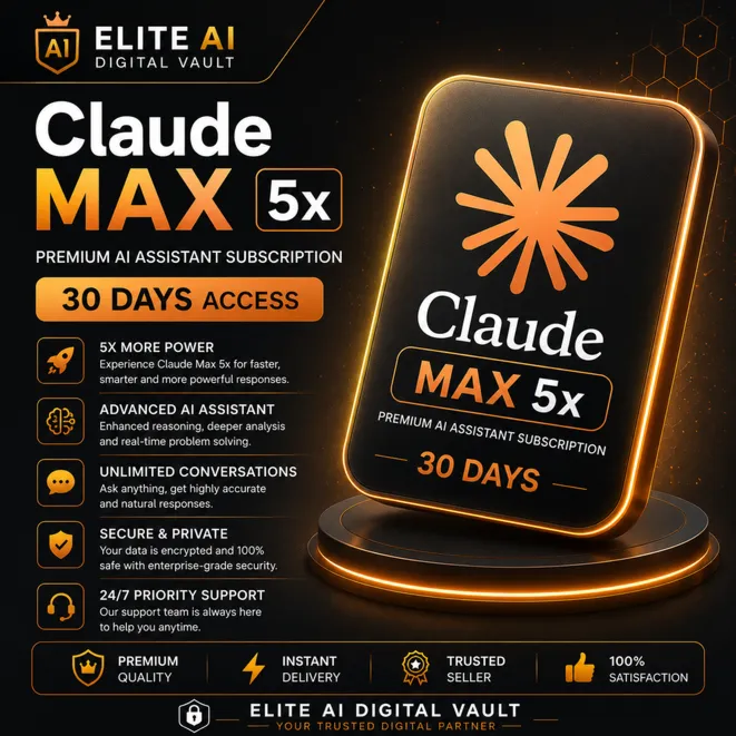 Claude Max 5x | Премиум AI Подписка | Доступ на 30 Дней