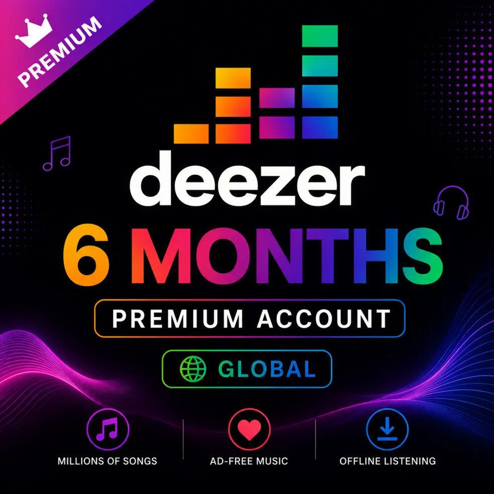 Deezer (6 месяц) Премиум-аккаунт (ГЛОБАЛЬНЫЙ)