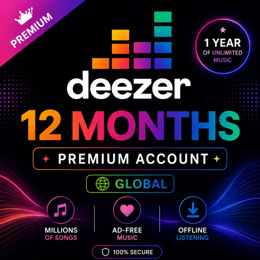 Deezer (12 месяц) Премиум-аккаунт (ГЛОБАЛЬНЫЙ)