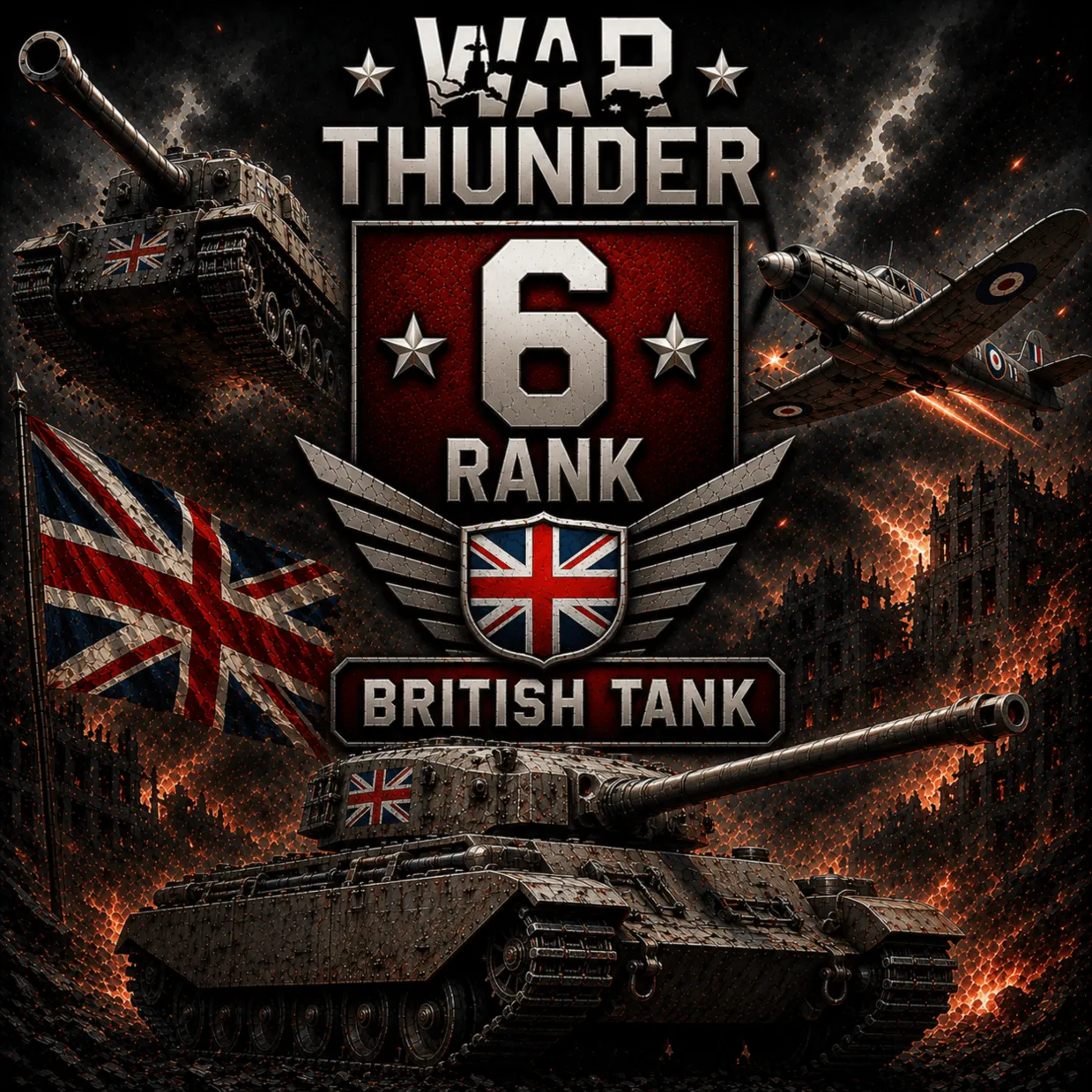  War Thunder 6 РАНГ / УРОВЕНЬ БРИТАНИЯ | АВИАЦИЯ | ГАРАНТИЯ | WarThunder 