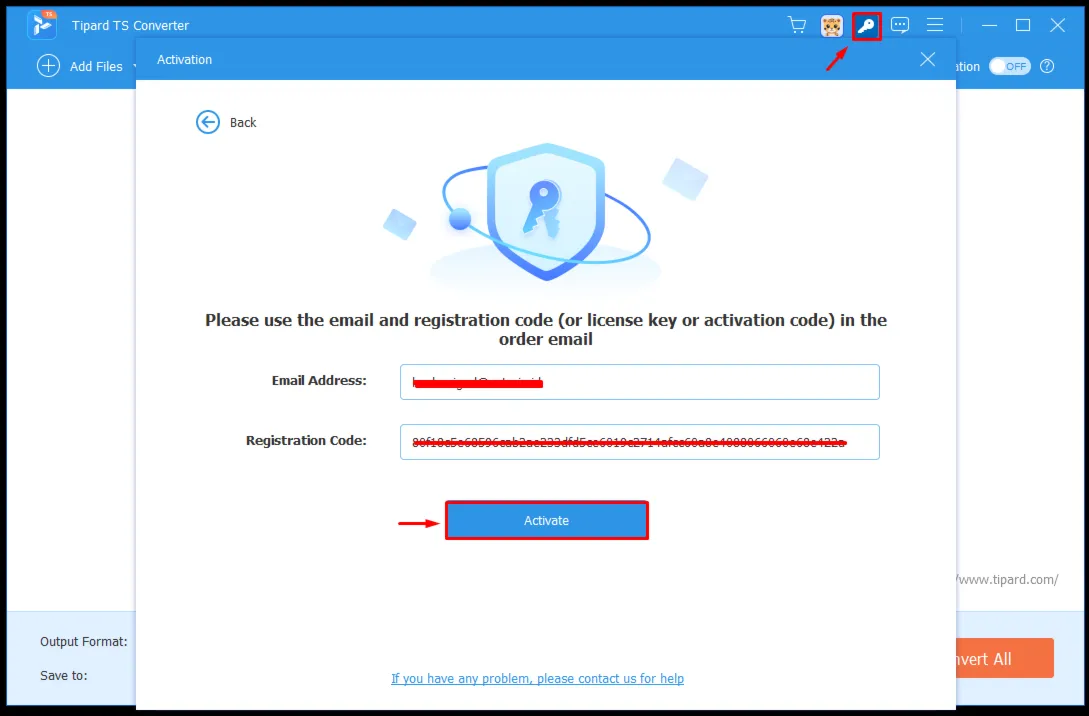 Tipard TS Converter Код регистрации на 1 год