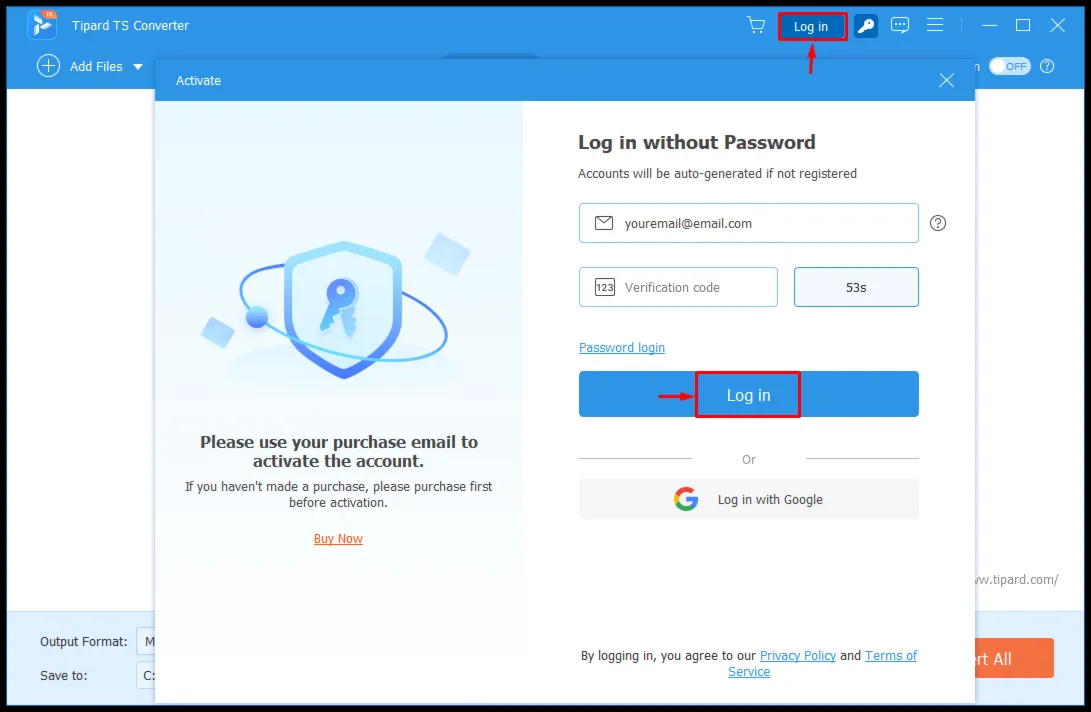 Tipard TS Converter Код регистрации на 1 год