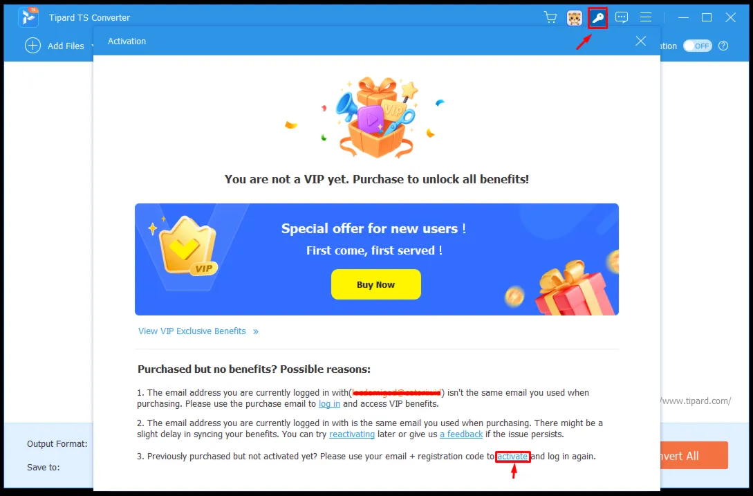 Tipard TS Converter Код регистрации на 1 год