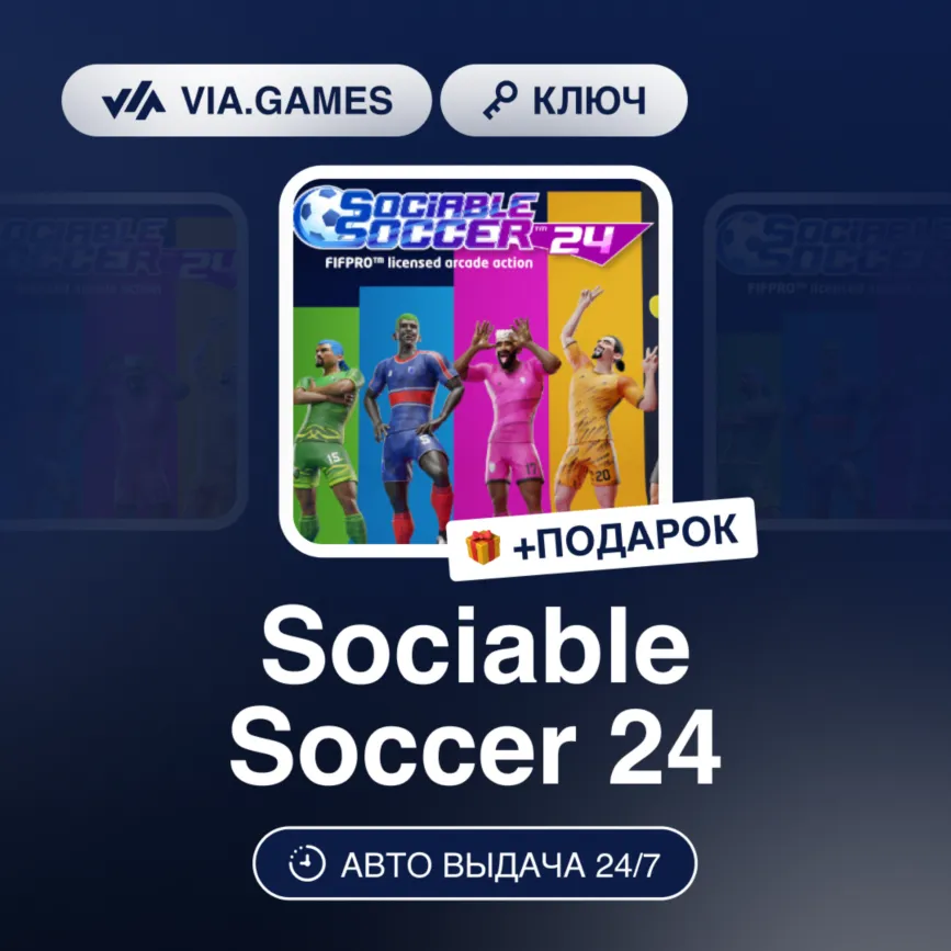 Sociable Soccer 24 (Steam Ключ) РФ-СНГ-МИР + Подарок