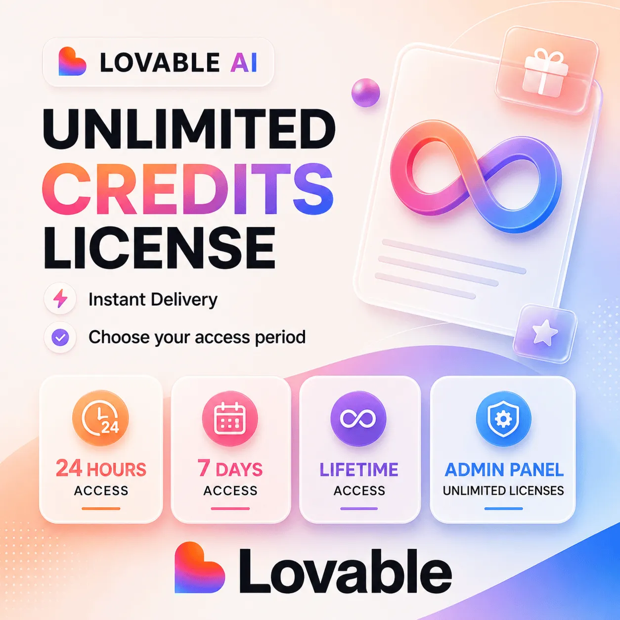 Lovable AI Unlimited Prompt/Credits License