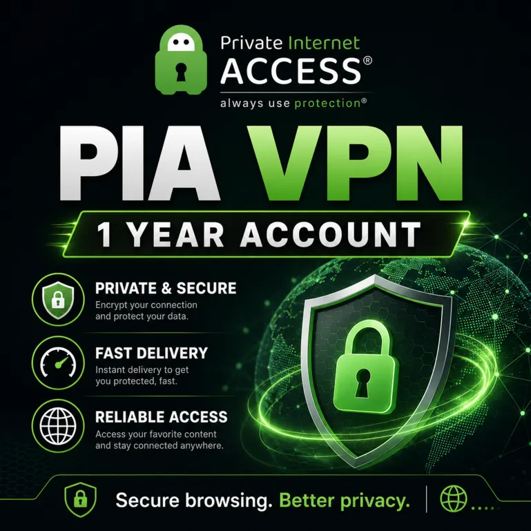 Учетная запись PrivateInternetAccess PIA VPN на 1 год (PIAVPN)