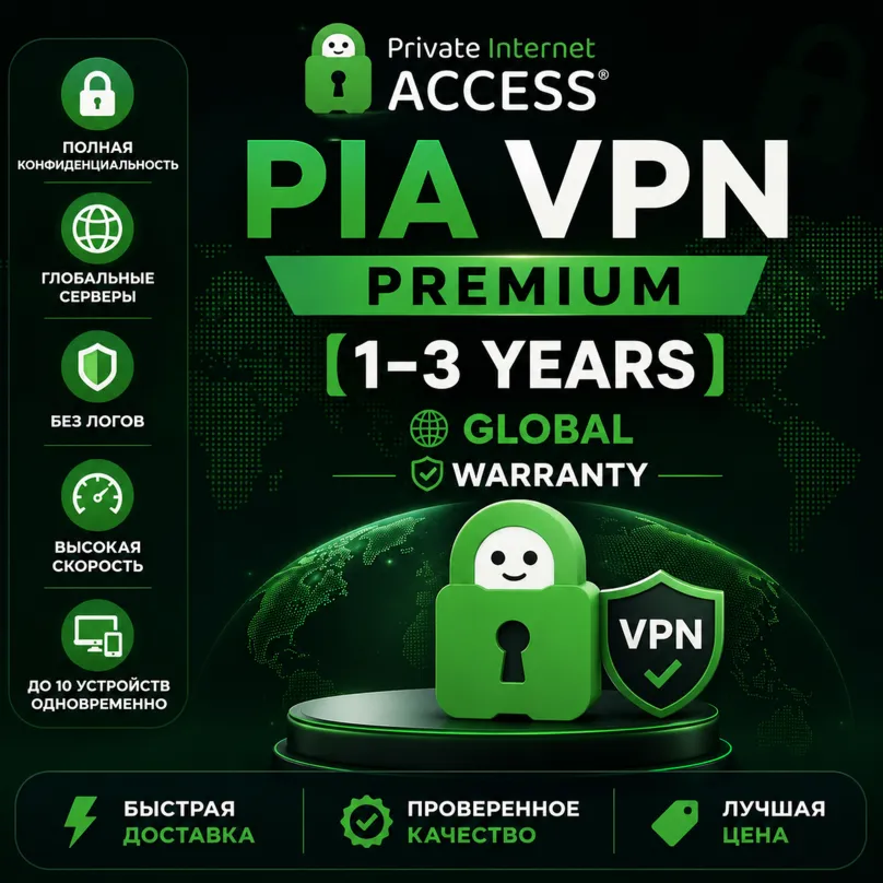PIA VPN PREMIUM【1-3 ГОДА】Глобальная гарантия