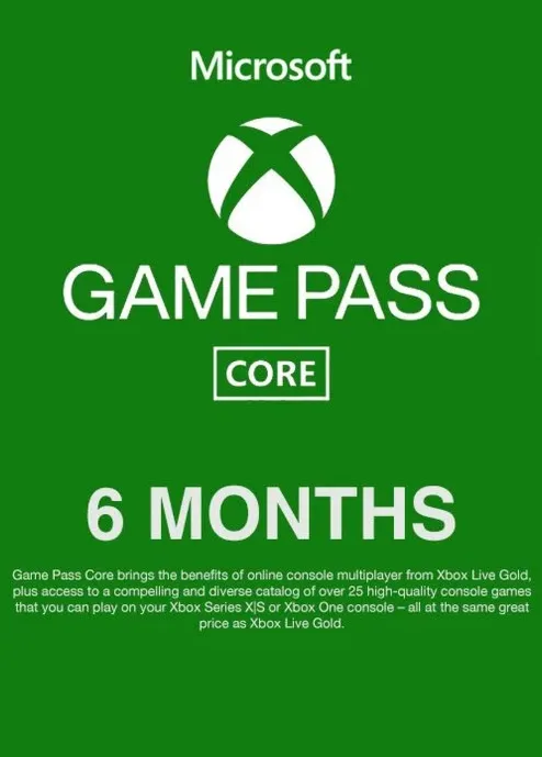 Xbox Game Pass Essential (Core) 6 Месяц - Индия