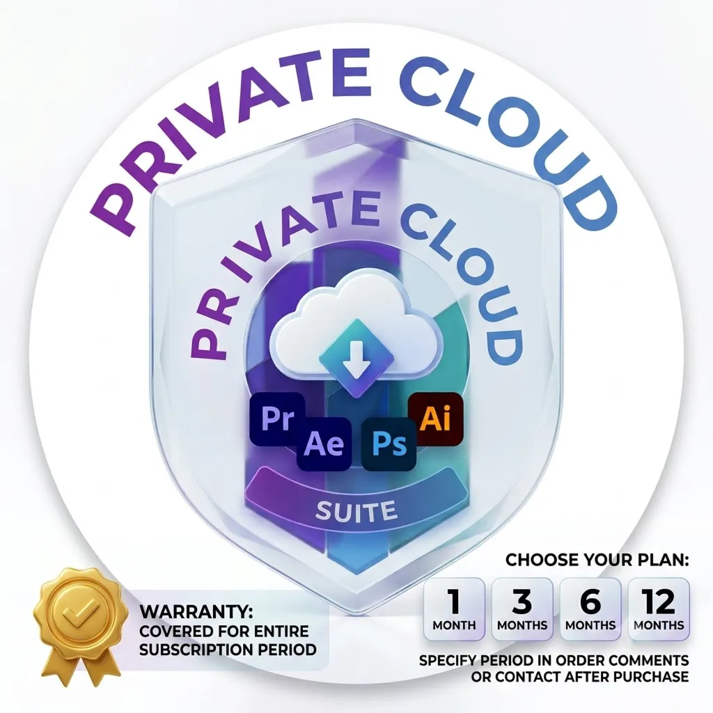 Adobe Creative Cloud Private Account 1 3 6 12 Months All Apps product listing
