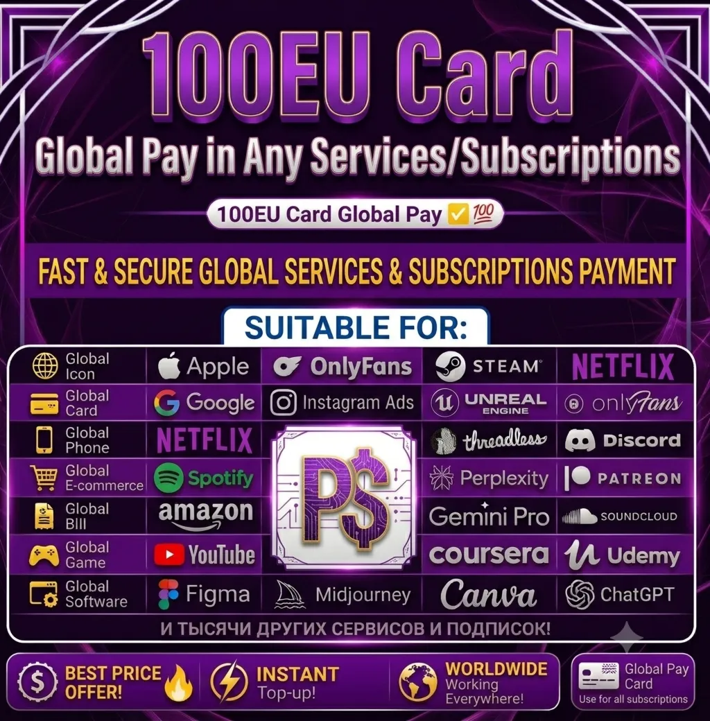 Google/Netflix/Apple  Payment For all Services
