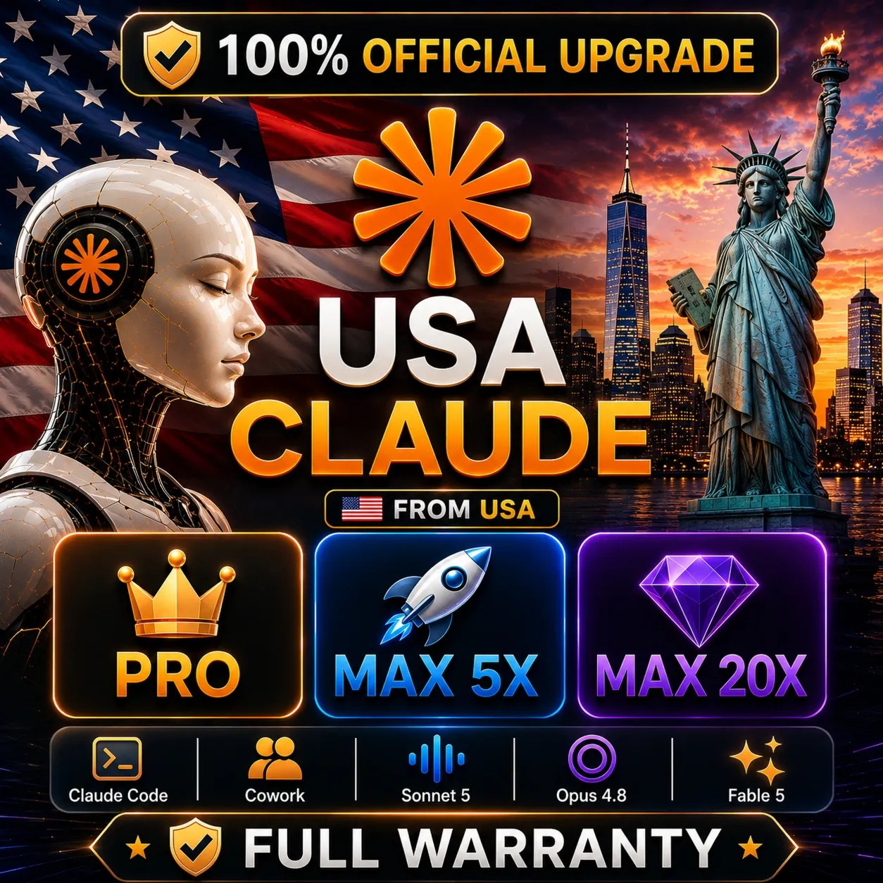 USA CLAUDE PRO • MAX 5X • MAX 20X | 100% официальный аккаунт из США | WARRANTY