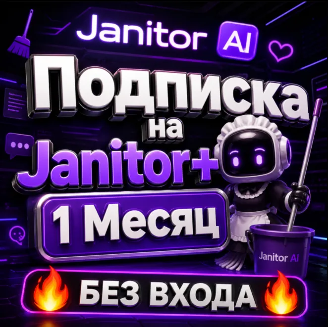 Janitor AI | Подписка на Janitor+ 1M [БЕЗ ВХОДА]