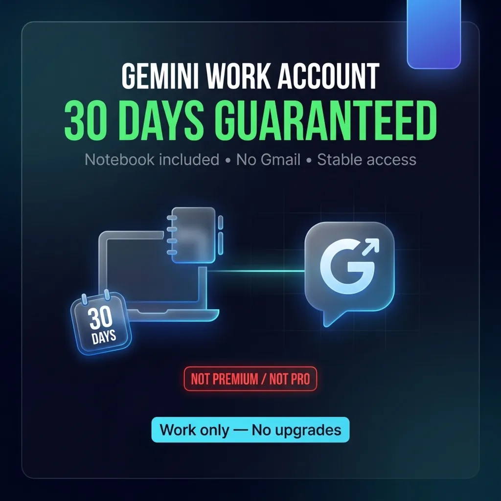 рабочий аккаунт Gemini | Гарантировано 30 дней | Стабильное ежедневное